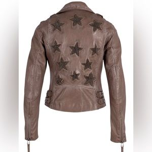 Mauritius Lambskin Leather Christy Star Jacket -New!